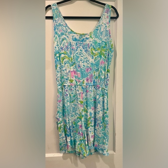 Lilly Pulitzer Analee Skort Stretch Romper What a Lovely Place Size M - Picture 4 of 11
